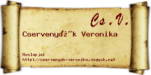 Cservenyák Veronika névjegykártya